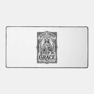 Jesus Tea Lover Graphic Tee Christian Desk Mat