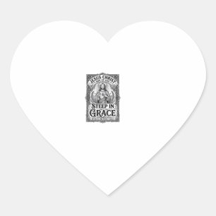 Jesus Tea Lover Graphic Tee Christian Heart Sticker