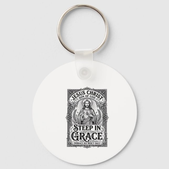 Jesus Tea Lover Graphic Tee Christian Keychain (Front)