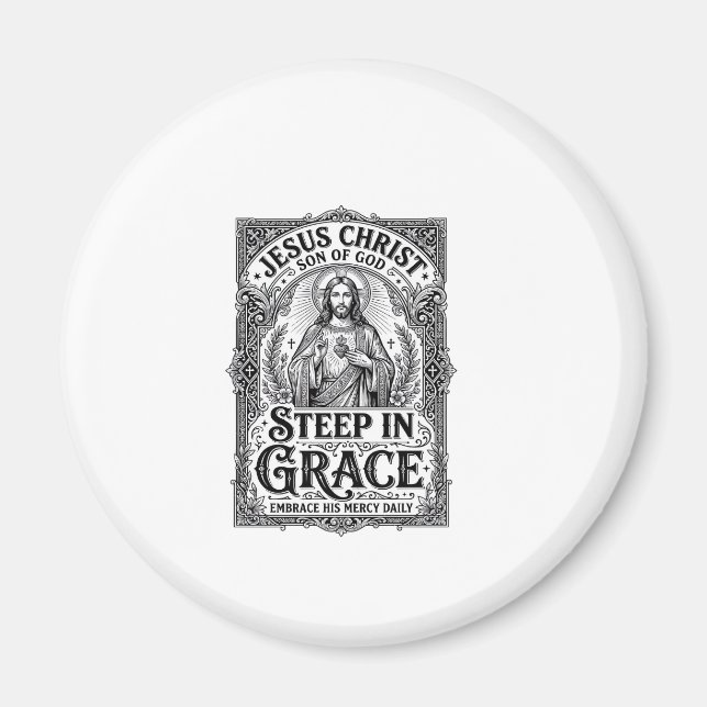 Jesus Tea Lover Graphic Tee Christian Magnet (Front)