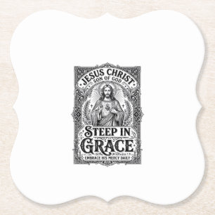 Jesus Tea Lover Graphic Tee Christian Paper Coaster