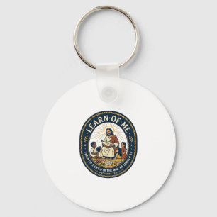 Jesus Teacher Assistant School Support Staff T-Shi Keychain