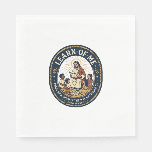 Jesus Teacher Assistant School Support Staff T-Shi Napkin (Front)