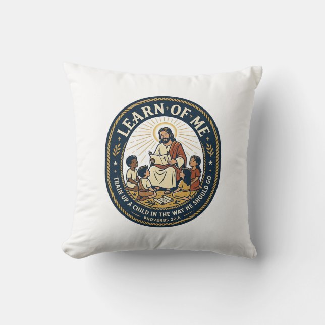 Jesus Teacher Assistant School Support Staff T-Shi Throw Pillow (Front)