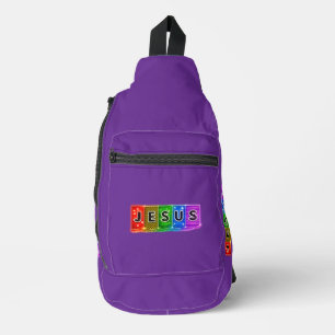 JESUS - text blocks Sling Bag