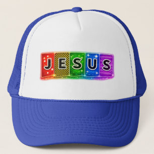 JESUS - text blocks Trucker Hat
