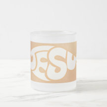Jesus Text in Fish Shape Orange Background