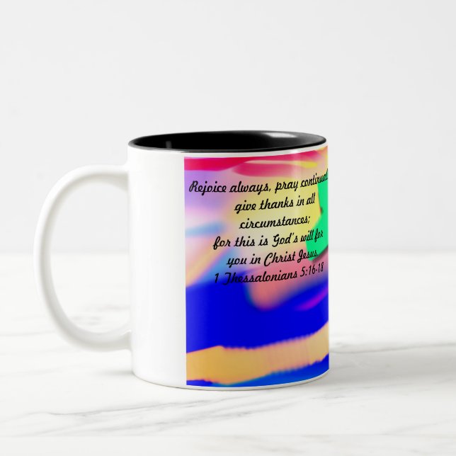 jesus thank  Two-Tone coffee mug (Left)