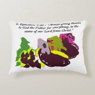 Jesus thanks accent pillow
