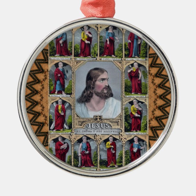 Jesus & The 12 Apostles Metal Ornament (Front)