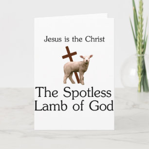 Jesus the Christ, spotless lamb of God Card