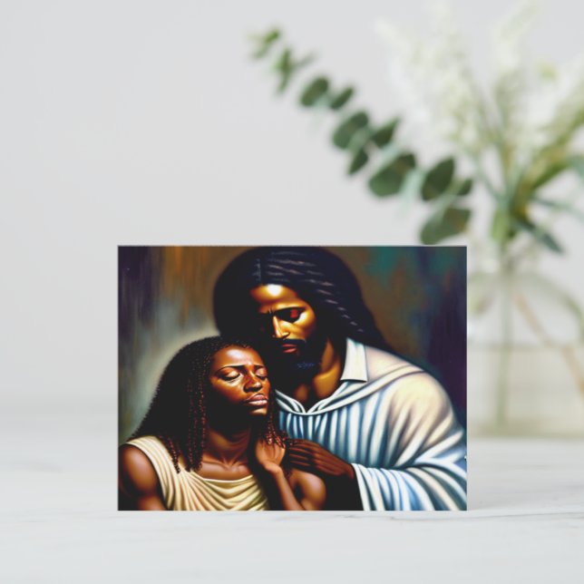 Jesus the Comforter Christian Art Carte postale (Debout devant)