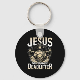 Jesus The Deadlifter Christian Gym Pump Cover  Keychain