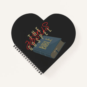 Jesus The Gospel Bible Heart Shaped Notebook