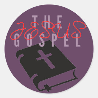 Jesus The Gospel Purple Classic Round Sticker