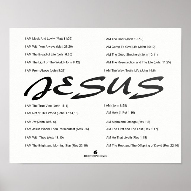 Jesus The Great I AM Poster (Front)