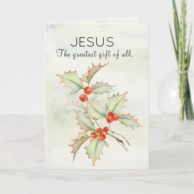 JESUS The Greatest Gift of All John 3:16 Christmas Card (Front)