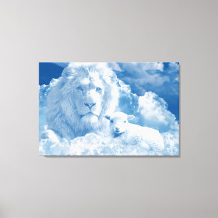 JESUS THE LAMB AND JESUS THE LION CANVAS PRINT