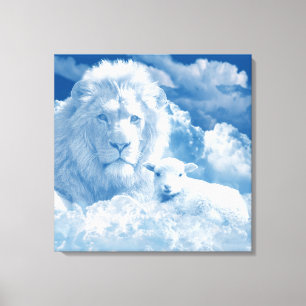 JESUS THE LAMB AND JESUS THE LION CANVAS PRINT