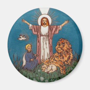 Jesus the Lion and the Lamb Magnet