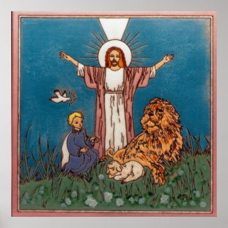 Jesus the Lion and the Lamb Poster