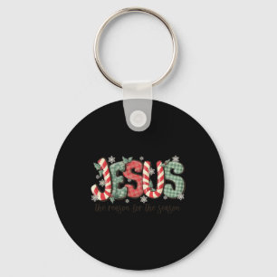 Jesus The Reason For The Season Christian Christma Keychain