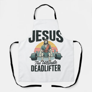 Jesus The Ultimate Deadlifter Vintage Apron