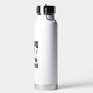 Jesus The Ultimate Deadlifter Vintage Christian Sh Water Bottle