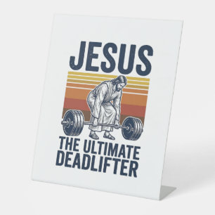 Jesus The Ultimate Deadlifter Vintage Gym Shirt_1 Pedestal Sign
