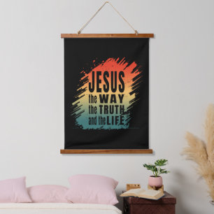 JESUS THE WAY THE TRUTH AND THE LIFE HANGING TAPESTRY