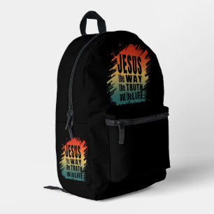 JESUS THE WAY THE TRUTH AND THE LIFE PRINTED BACKPACK
