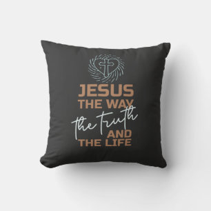 Jesus The Way The Truth And The Life Throw Pillow