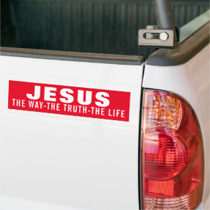 JESUS THE WAY THE TRUTH THE LIFE BUMPER STICKER