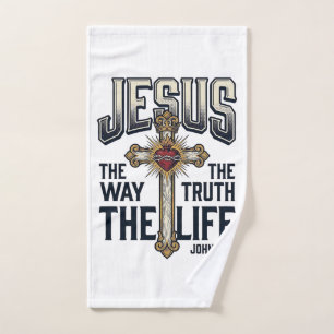 Jesus The Way The Truth The Life Christian Shirt Hand Towel