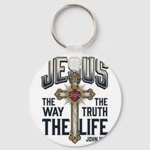 Jesus The Way The Truth The Life Christian Shirt Keychain