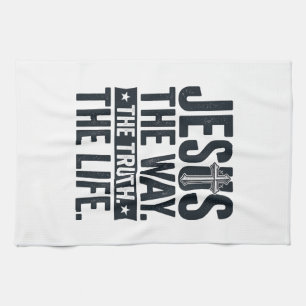 Jesus The Way The Truth The Life Christian T-Shirt Kitchen Towel