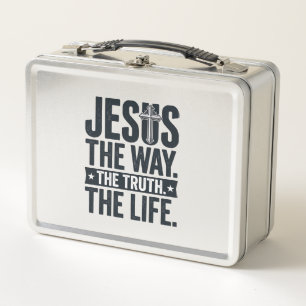 Jesus The Way The Truth The Life Christian T-Shirt Metal Lunch Box