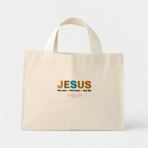 JESUS. THE WAY, THE TRUTH, THE LIFE. MINI TOTE BAG
