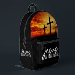 Jesus The Way The Truth The Life Printed Backpack<br><div class="desc">Jesus The Way The Truth The Life And Cross  Design. A perfect gift for friends,  church mate,  Christian and for family present.</div>