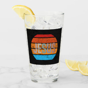 Jesus, The Way, The Truth, The Life Retro Sunset Glass