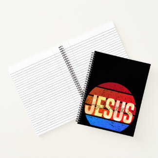 Jesus, The Way, The Truth, The Life Retro Sunset Notebook