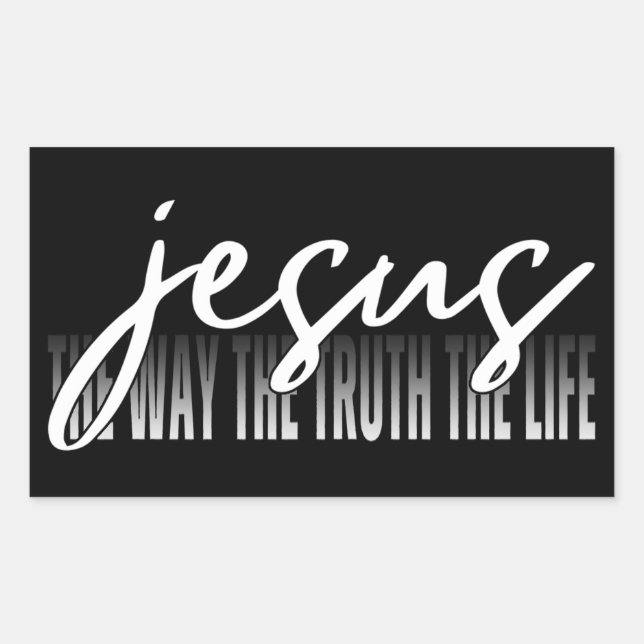Jesus The Way The Truth The Life Sticker (Front)