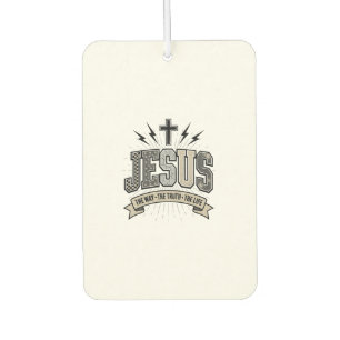 Jesus The Way The Truth The Life Vintage Christian Air Freshener