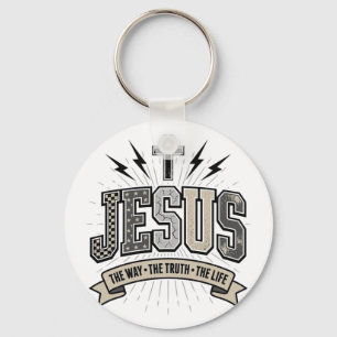 Jesus The Way The Truth The Life Vintage Christian Keychain