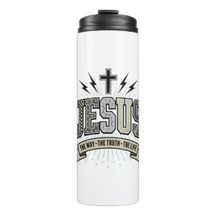 Jesus The Way The Truth The Life Vintage Christian Thermal Tumbler