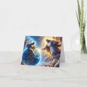 Jesus The Woman Touching God's Hand Card