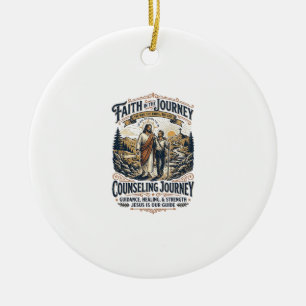 Jesus Therapy Friendly Christian Vintage Shirt Chr Ceramic Ornament