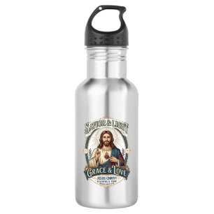 Jesus Thrift Store Vintage Hunting Graphic Tee Chr 532 Ml Water Bottle