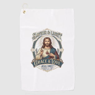 Jesus Thrift Store Vintage Hunting Graphic Tee Chr Golf Towel