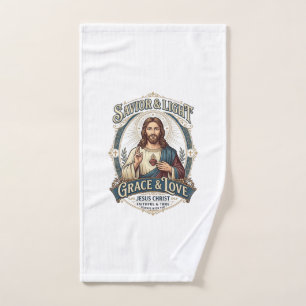 Jesus Thrift Store Vintage Hunting Graphic Tee Chr Hand Towel